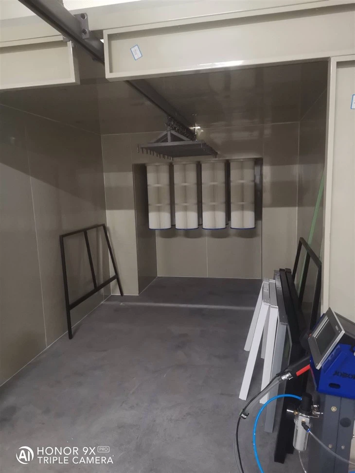 Manual Powder Coating Line With Walk in Booth And Electric Heating Oven suppliers