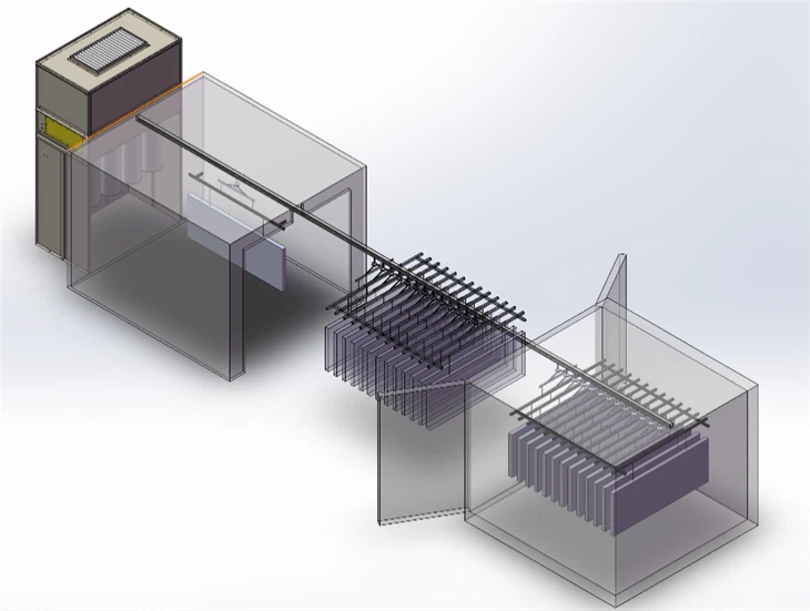 Liten manuell pulverbelegglinje